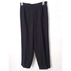 Two Twenty Five Women 12 Black Classic Pants Straigth Leg Zip Up Lined Career